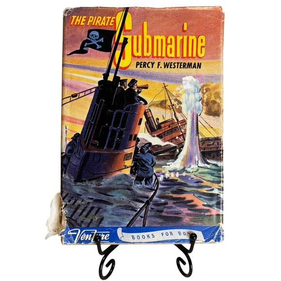 VTG 1945 Book "The Pirate Submarine" by Percy F. Westerman, HC, DJ - Picture 1 of 5